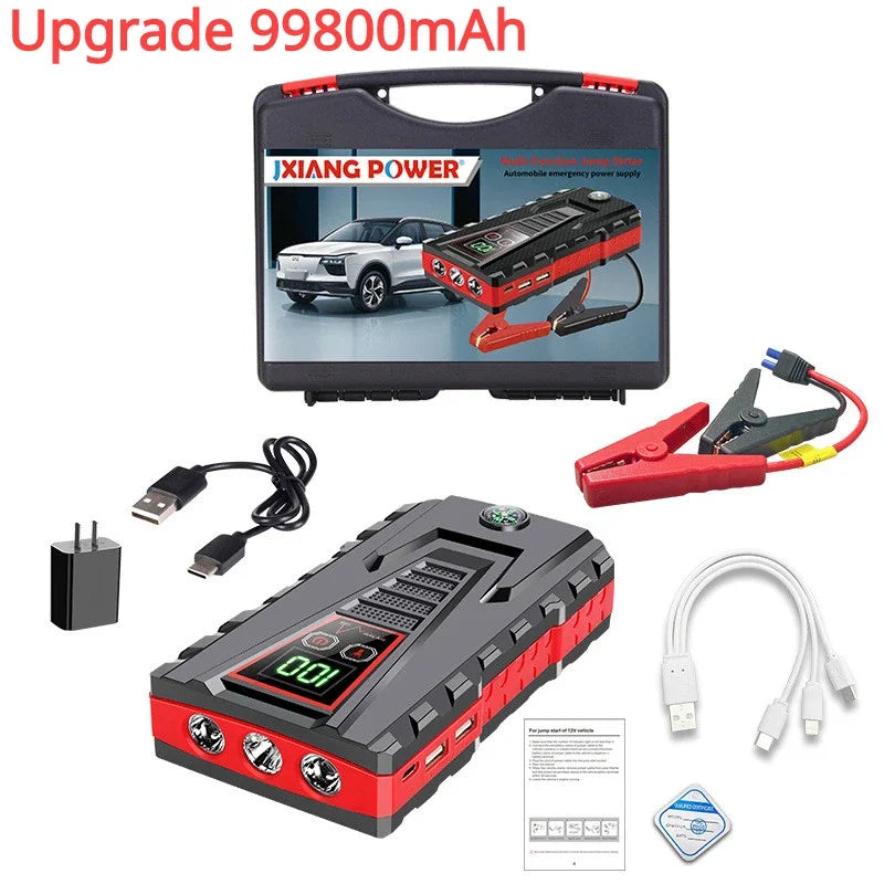 99800mAh Car Jump Starter 5000A Power Bank for 12V Petrol & Diesel Cars