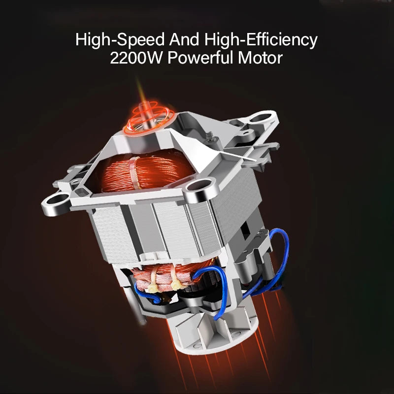 BioloMix 3HP 2200W Heavy Duty Commercial Blender with Timer - 6-in-1 Mixer