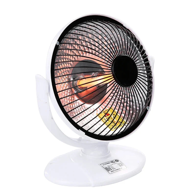 200W Mini Electric Heater Fan - Portable Desktop Warmer for Office & Home - White