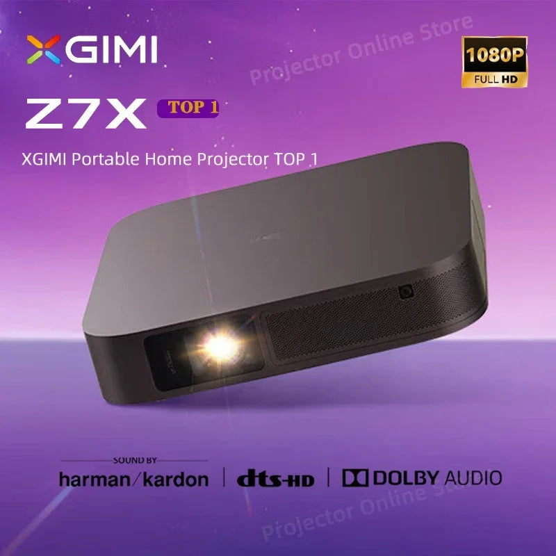 XGIMI Z7X 1080P Mini Projector 1200ANSI FHD Smart Wifi Bluetooth 3D Home Theater Beamer