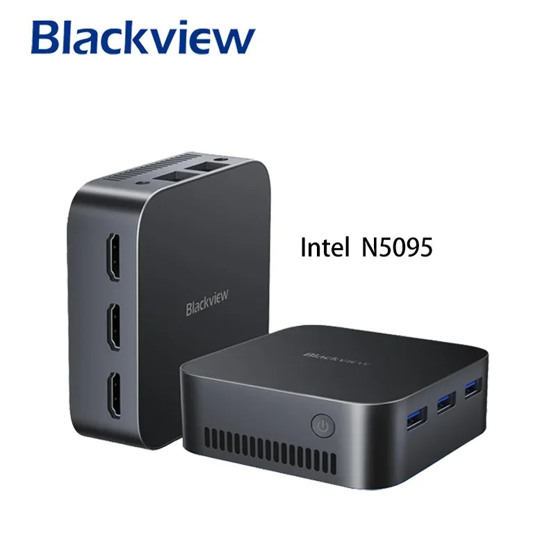 Blackview MP80 Silent Mini PC: Intel N5095, 16GB RAM, 1TB SSD, Dual-Band WiFi