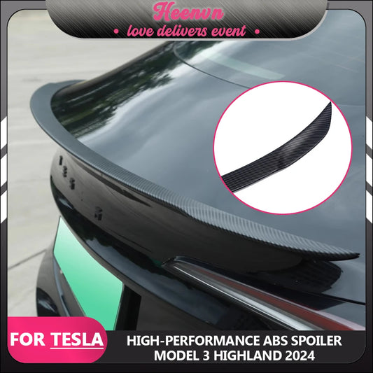 ABS Tail Wing Spoiler for Tesla Model 3 Highland 2024 2025 | New Design