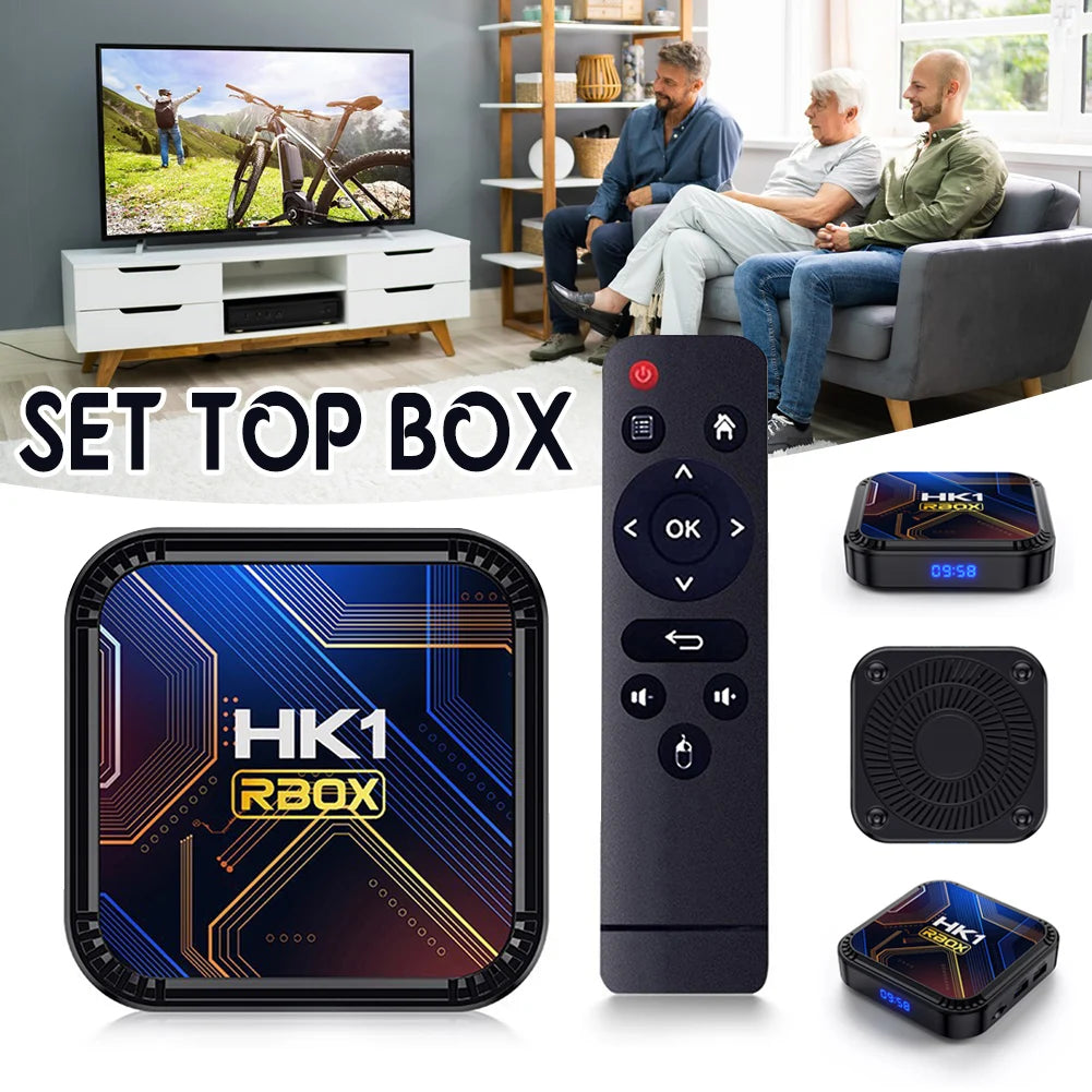 Home HK1 RBOX K8S Android 13 TV Box RK3528 64GB/32GB/16GB, 2.4G 5G WiFi, BT 4.0, Video Decoding Media Player, Set-Top Receiver Box