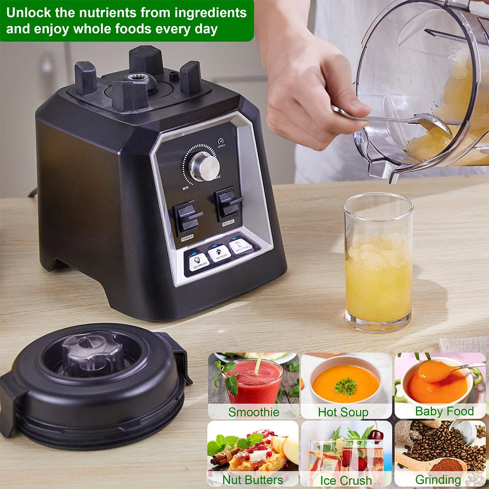 BioloMix Professional Auto Blender - 2L BPA-Free Low-Profile Jar, Ice Crusher & Juicer | 2200W