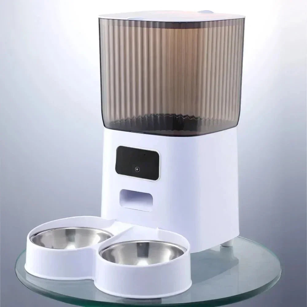 5L Double Bowls Smart Automatic Pet Feeder With Camera/Audio