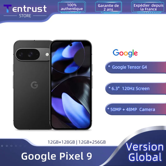 Google Pixel 9 5G AI Smartphone - Google Tensor G4, 50MP Camera, 6.3" 120Hz Screen, 4700mAh Battery