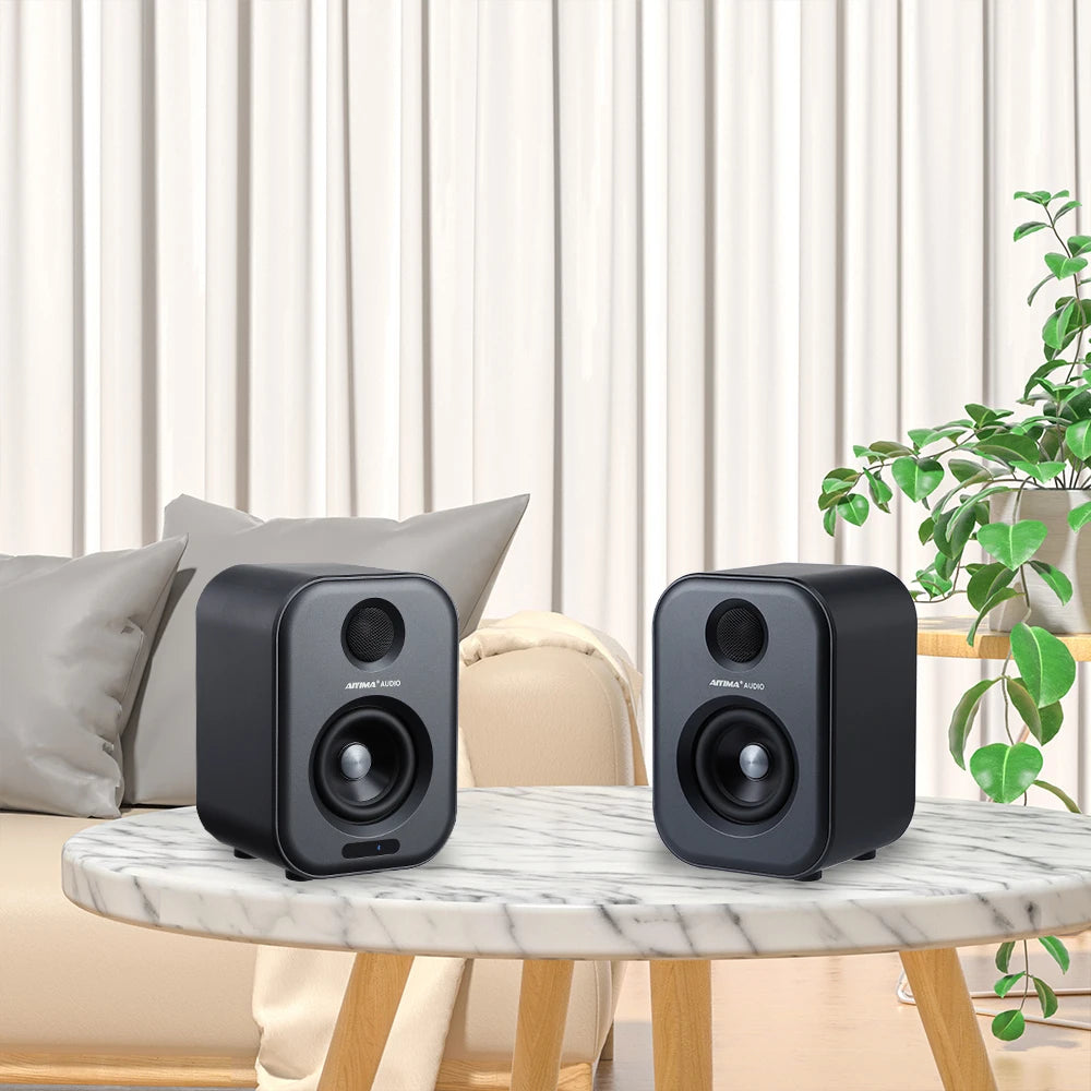 AIYIMA S400 80W Bluetooth Bookshelf Speakers HiFi Studio Monitor