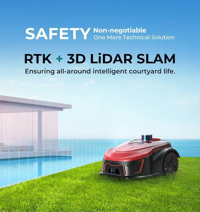 Acre Self-Propelled Robotic Lawn Mower with RTK GPS Navigation