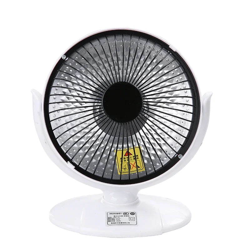 200W Mini Electric Heater Fan - Portable Desktop Warmer for Office & Home - White