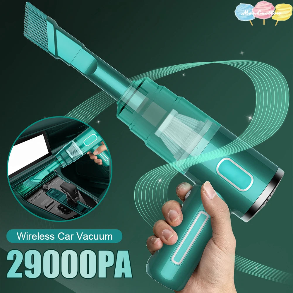 29000Pa Cordless Handheld Vacuum - Wireless Charging & Air Duster