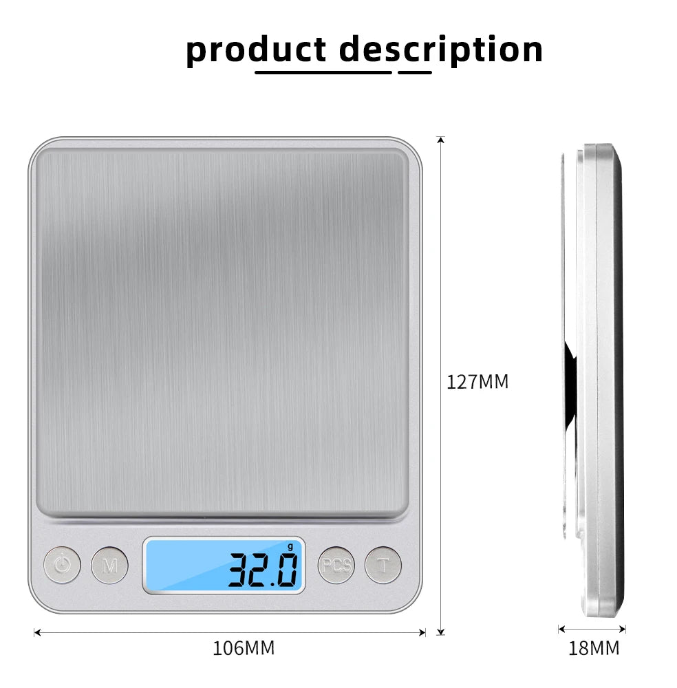 JUANJUAN 3000g x 0.1g Digital Mini Electronic Scale