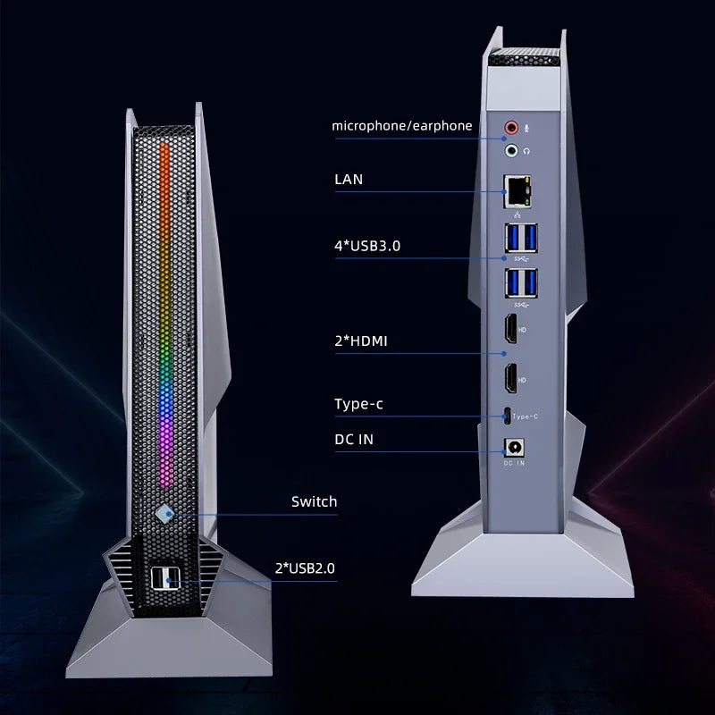 Harse F10 Pro Mini PC: 12th Gen i9/i7, RTX 3050 8G, PCIe 4.0, WiFi6, Barebone