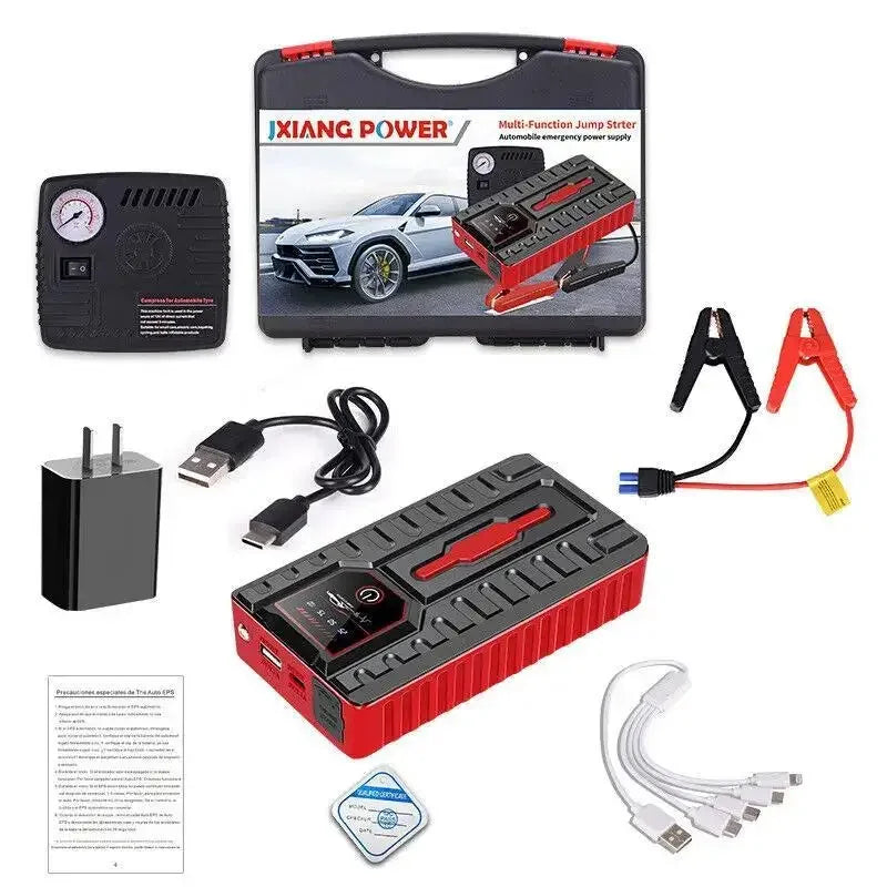 Portable 49800mAh Car Jump Starter - 6.0L Petrol & 4.0L Diesel Booster with Power Bank