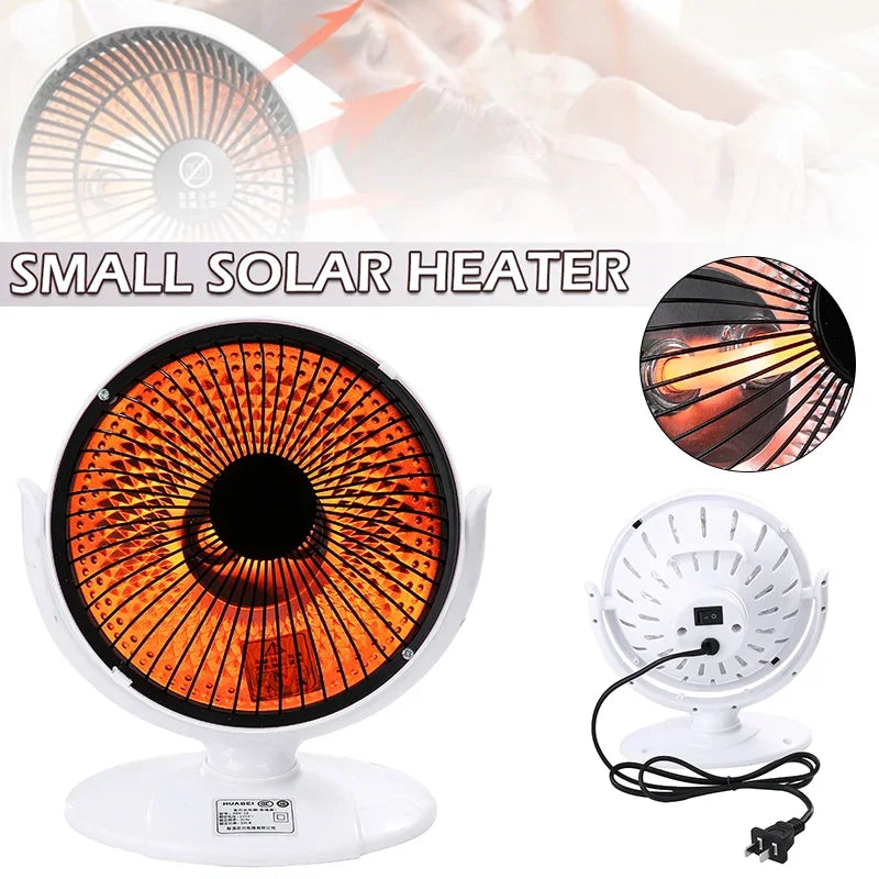 200W Mini Electric Heater Fan - Portable Desktop Warmer for Office & Home - White