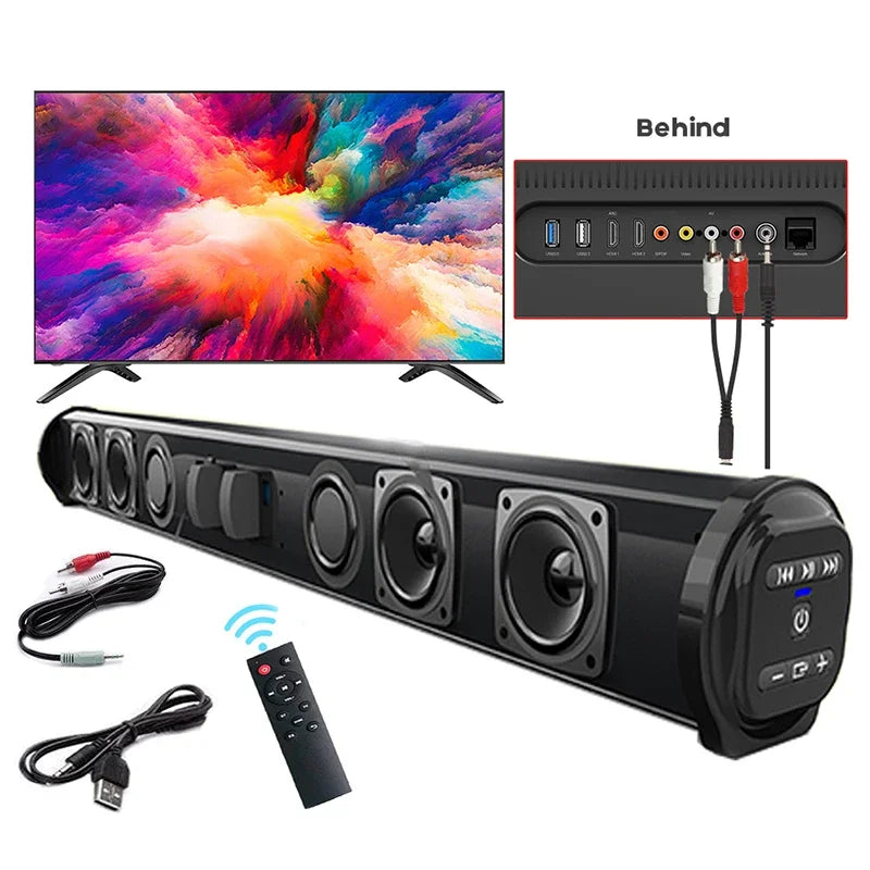 Wireless Bluetooth Sound Bar Speaker System with Super Bass & Surround Stereo