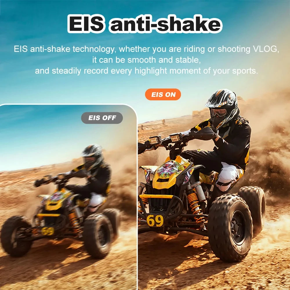 5K Action Camera: 4K60FPS Touch Screen, 170° Wide Angle, 30M Waterproof & Wi-Fi for Sports/Helmet Recording