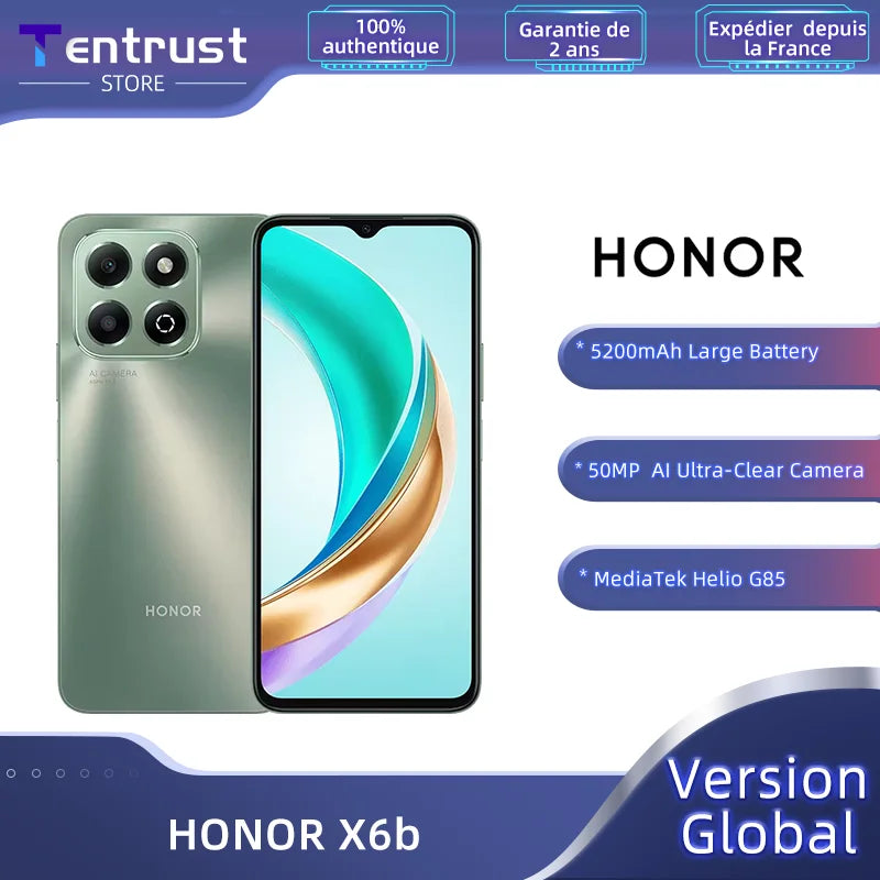 HONOR X6b 5G Smartphone - 50MP Camera, MediaTek G85, MagicOS 8.0