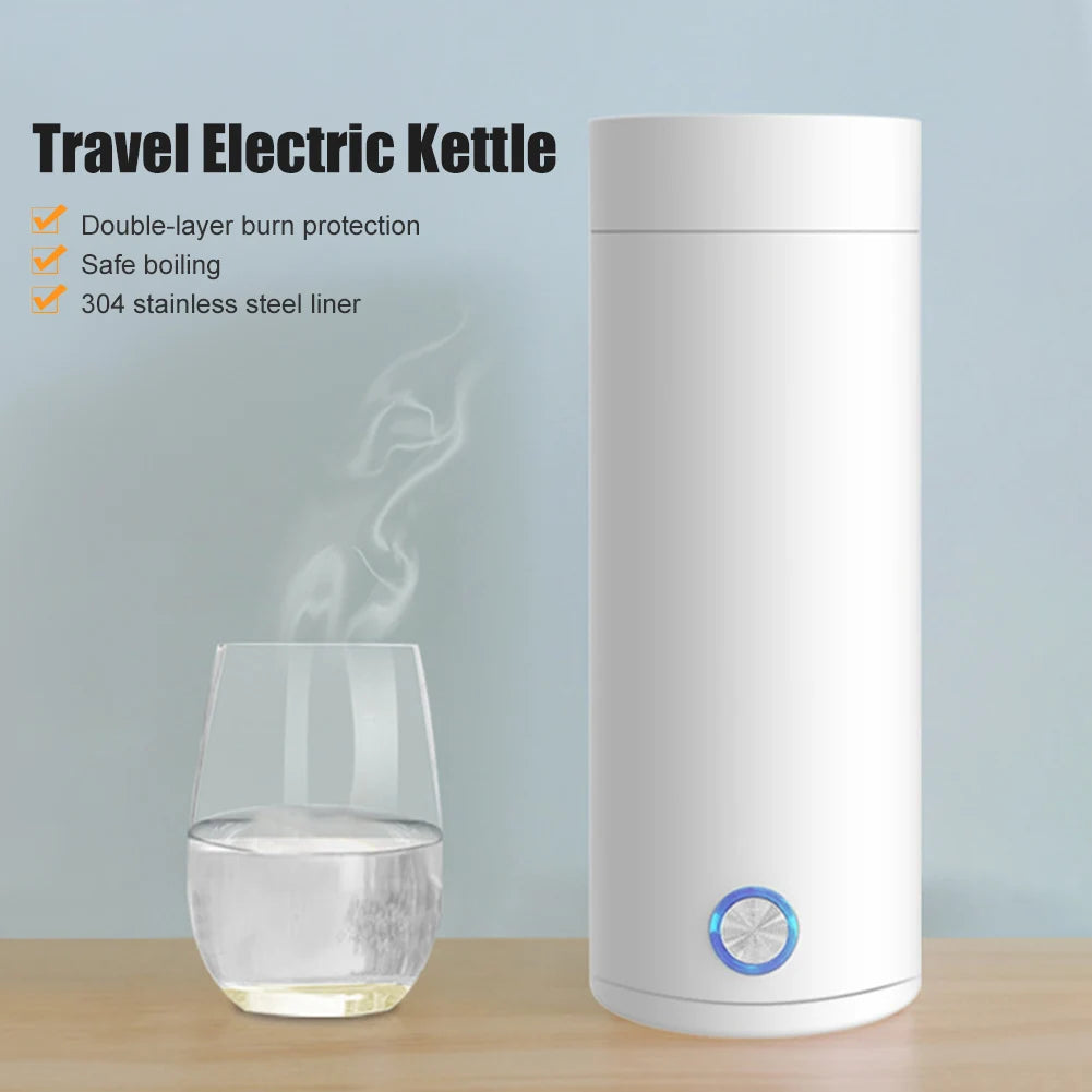 Portable 400ml Electric Kettle 220V - Tea, Coffee, Milk Heater