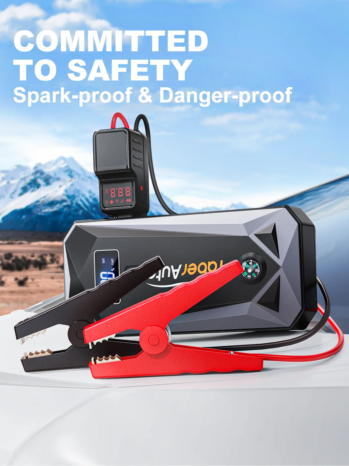 YABER 4000A Car Jump Starter - Auto Battery Booster, Power Bank & Portable Charger