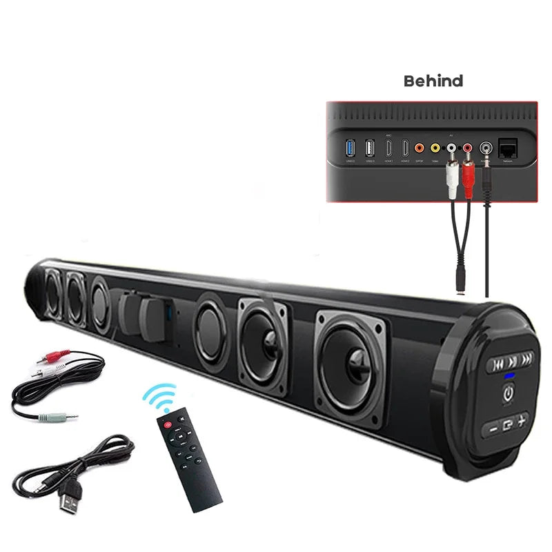 Wireless Bluetooth Sound Bar Speaker System with Super Bass & Surround Stereo