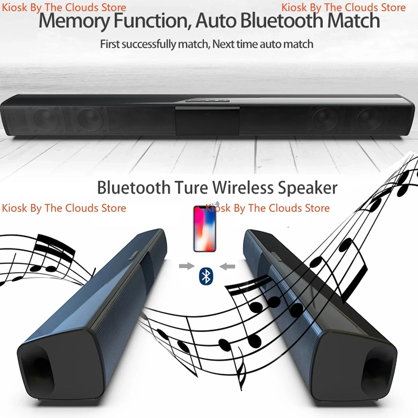 TV Sound Bar & Home Theater System - Bluetooth Speakers