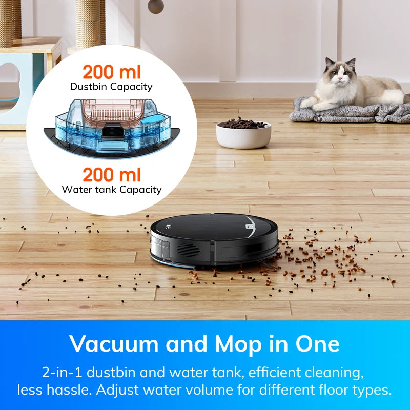 ILIFE V9/V9Pro Robot Vacuum, 3000Pa Suction, Self-Emptying