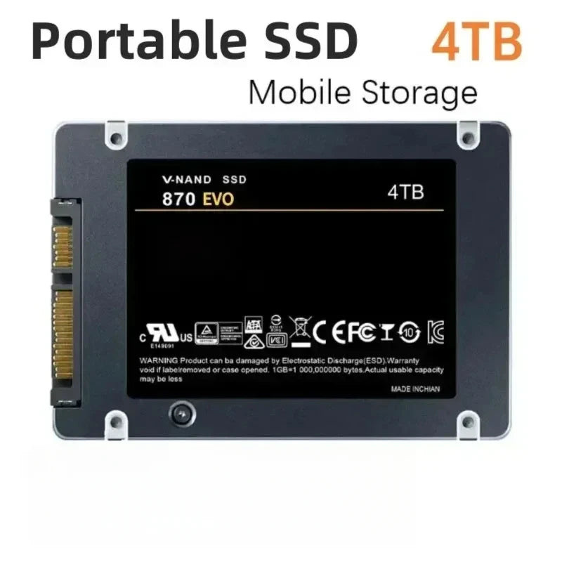 2.5-Inch SATA3 Internal SSD 4TB/2TB/1TB - 7mm Ultra-Thin, Shockproof, Low Power for Laptop/Desktop