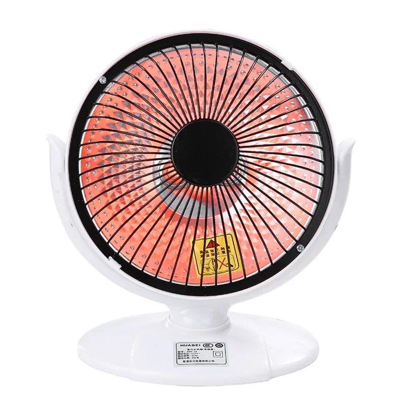 200W Mini Electric Heater Fan - Portable Desktop Warmer for Office & Home - White