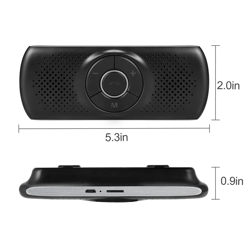 Wireless Bluetooth Car Kit Hands-Free Speakerphone & Audio Receiver for Car Sun Visor