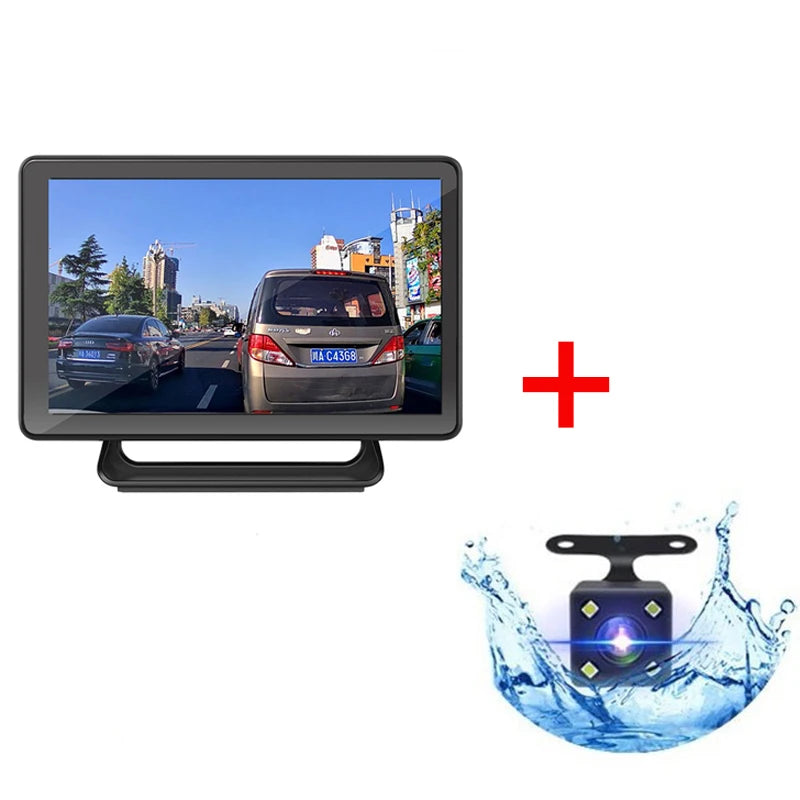 5 Inch IPS Dash Cam with 1080P Rear View Camera – Night Vision