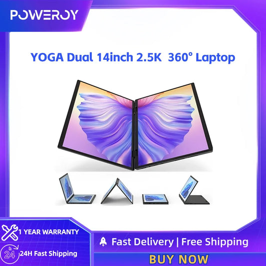 L14 Yoga 2-in-1 Laptop: 14" 2.5K Touchscreen, Intel N95, Windows 11